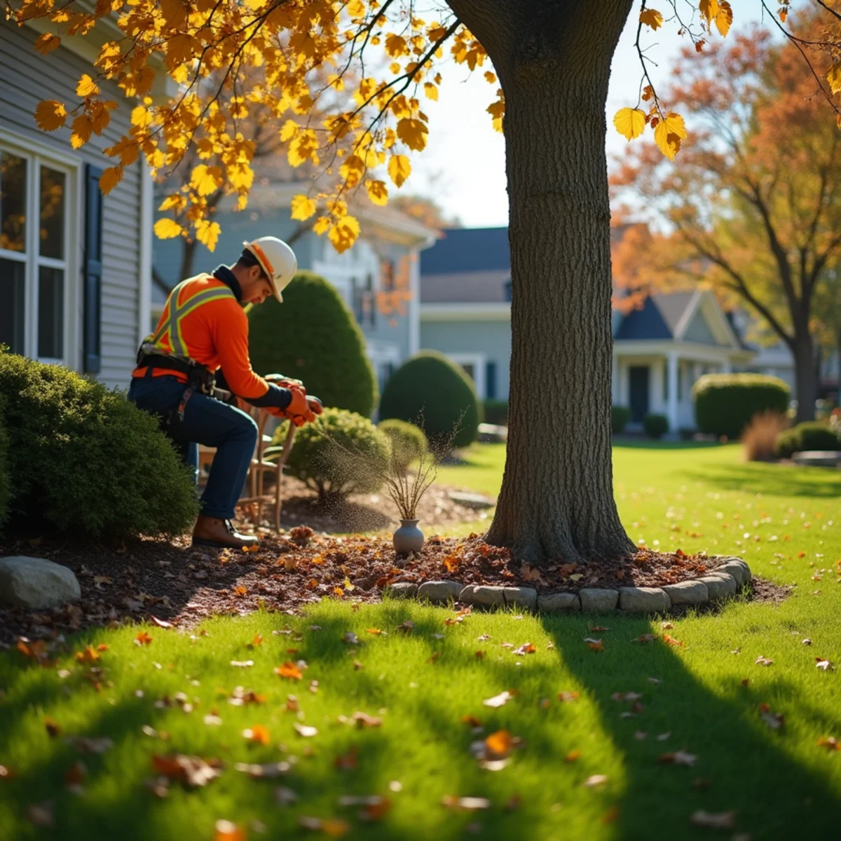 Successful property outcome and pristine grounds regarding tree care before ice storm