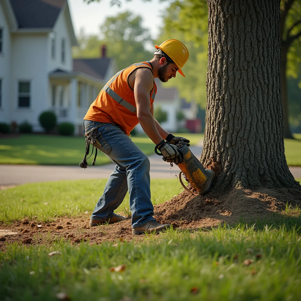 Safety protocols and risk prevention regarding grass after stump grinding