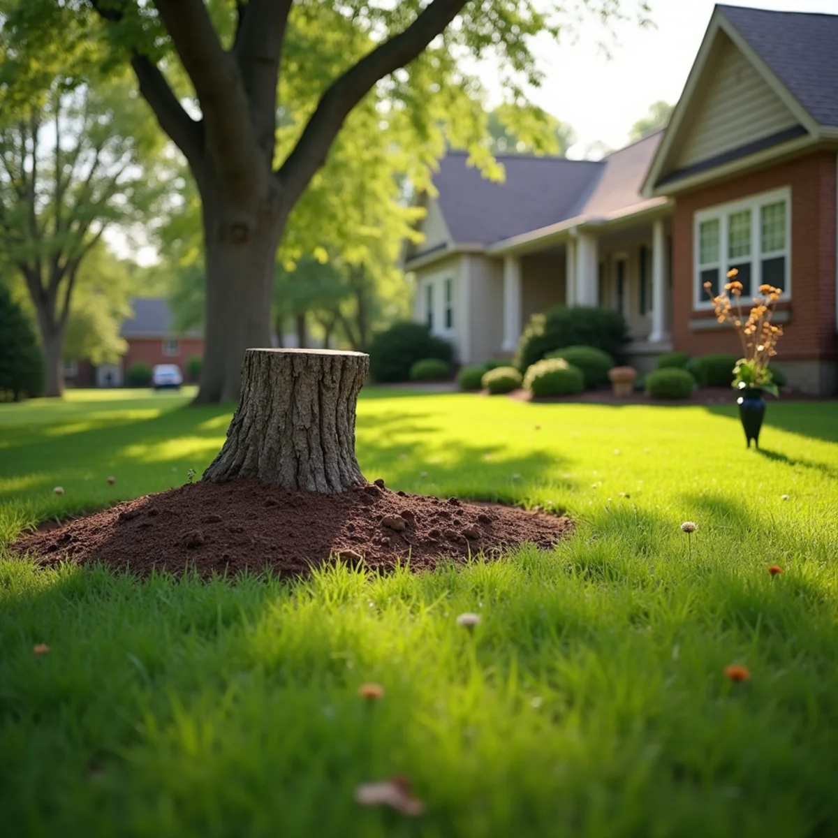 Successful property outcome and pristine grounds regarding grass after stump grinding