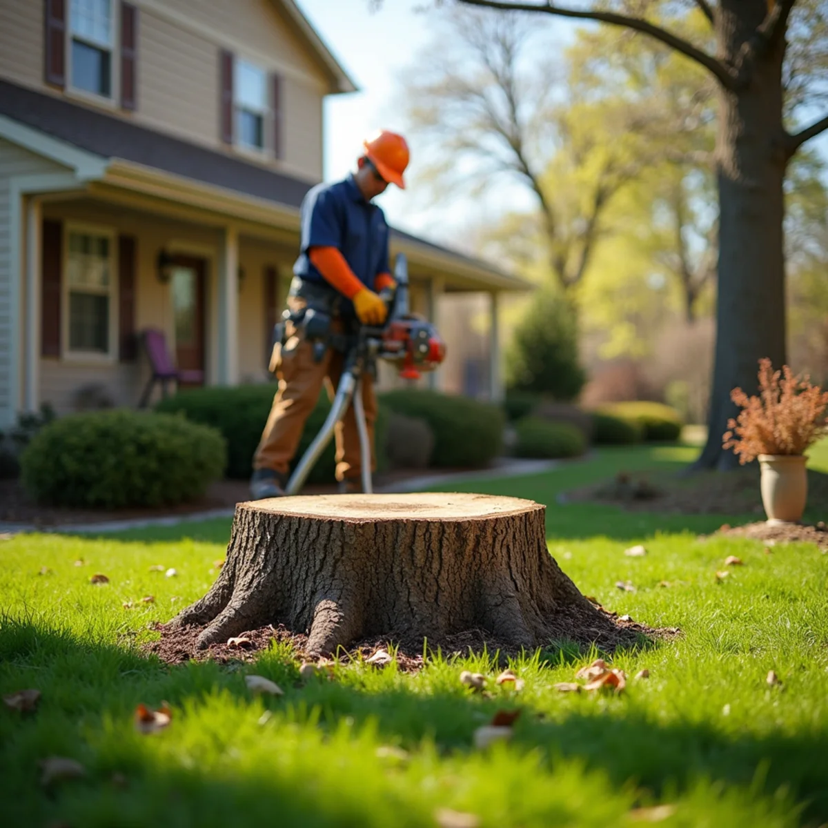 Successful property outcome and pristine grounds regarding backyard stump grinding