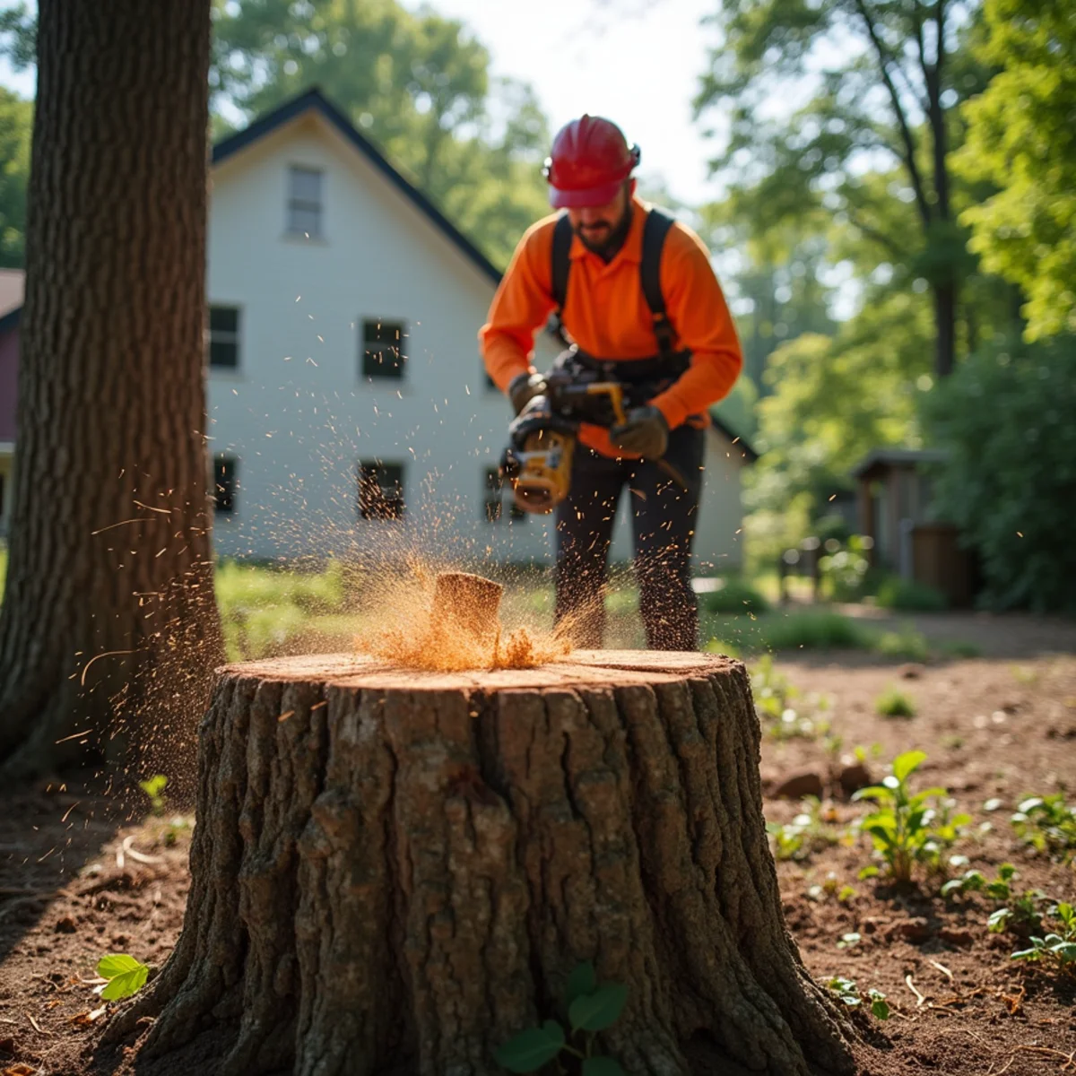 Safety protocols and risk prevention regarding stump grinding vs stump removal