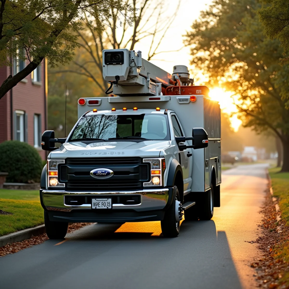 Tree service vehicle staged for rapid dispatch in Springfield IL