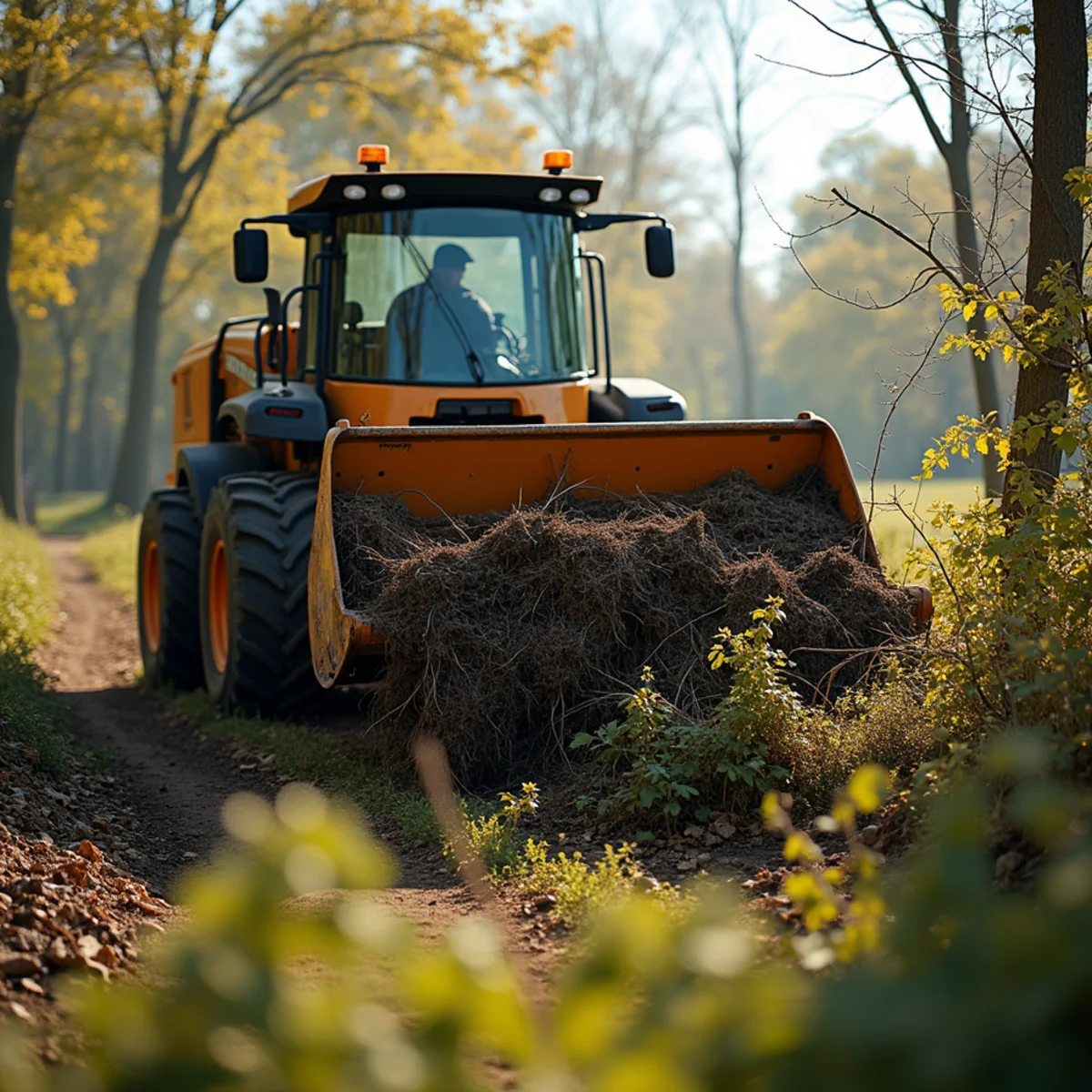 Commercial machinery executing Land & Lot Clearing in Central Illinois
