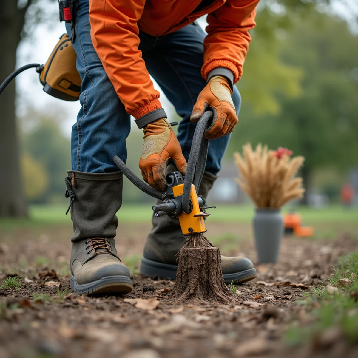 Safety exclusion zone and protocols for Tree Root Removal