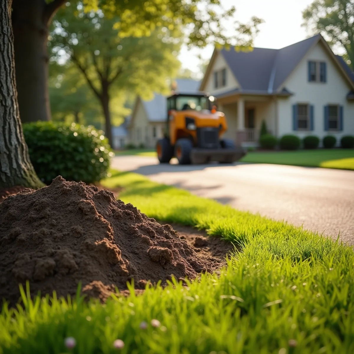 Immaculate site cleanup and restored lawn after tree care in Athens Illinois