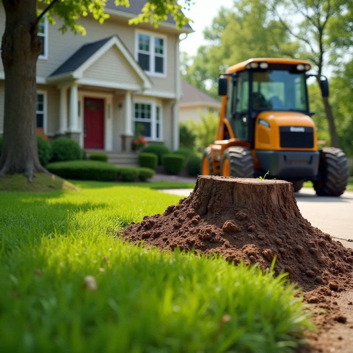 Immaculate site cleanup and restored lawn after tree care in Auburn Illinois