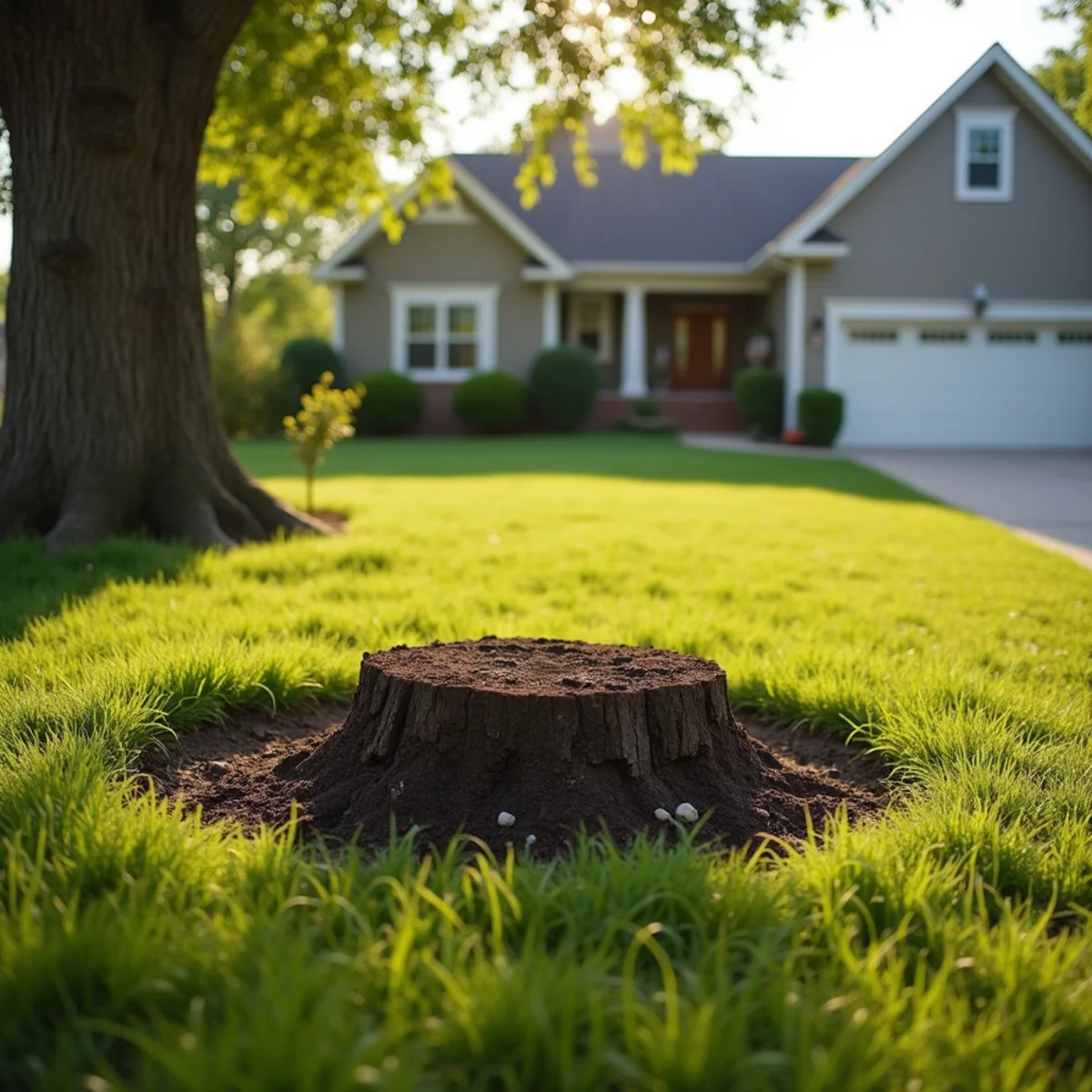 Immaculate site cleanup and restored lawn after tree care in Carlinville Illinois