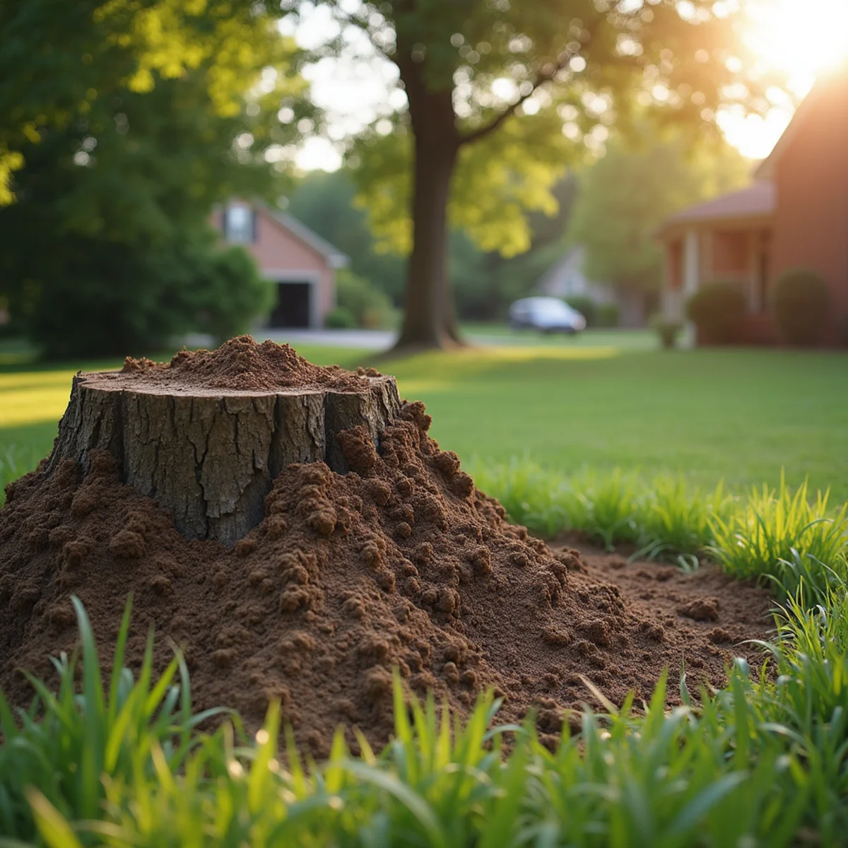 Immaculate site cleanup and restored lawn after tree care in Chatham Illinois
