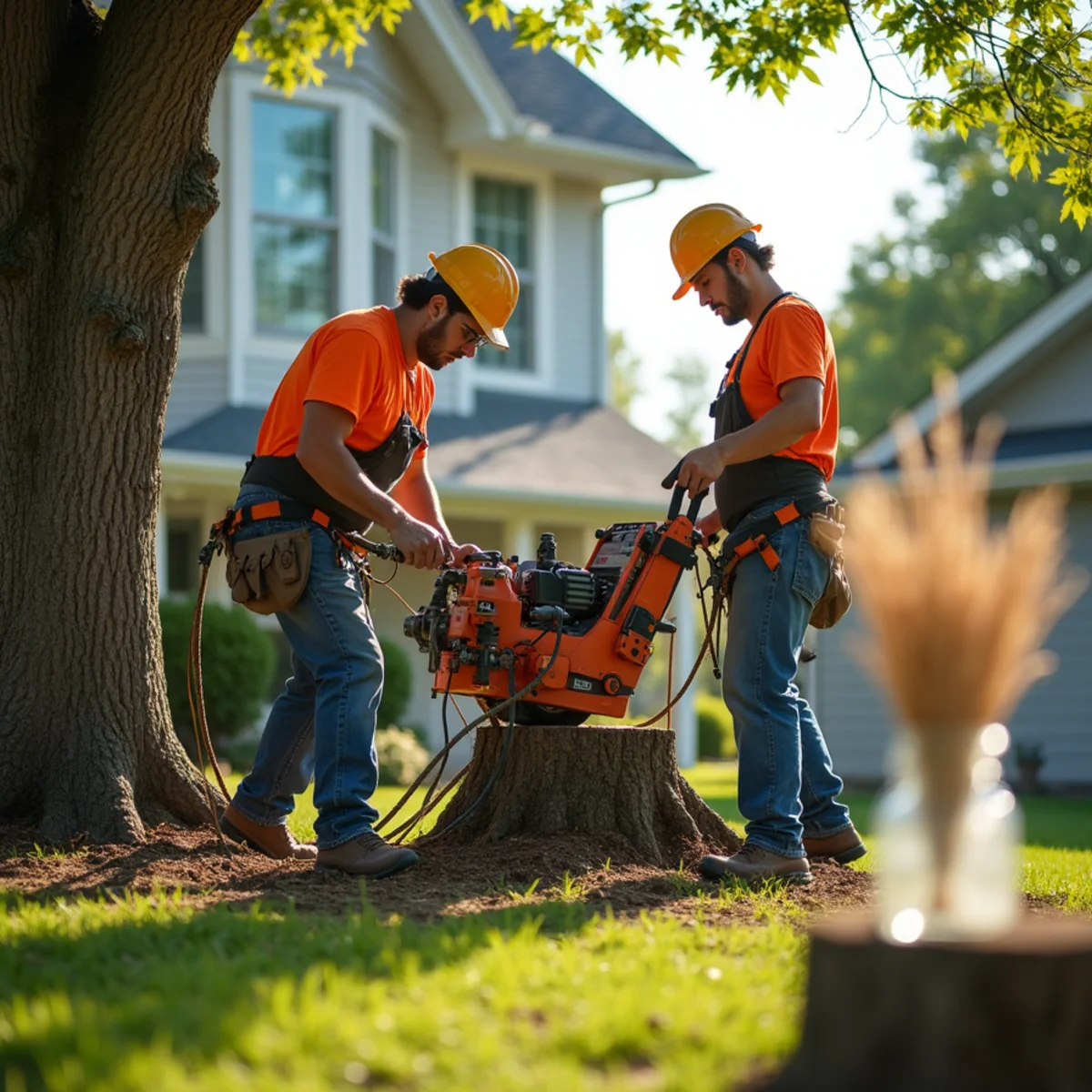 Professional tree removal and stump grinding work in Decatur Illinois