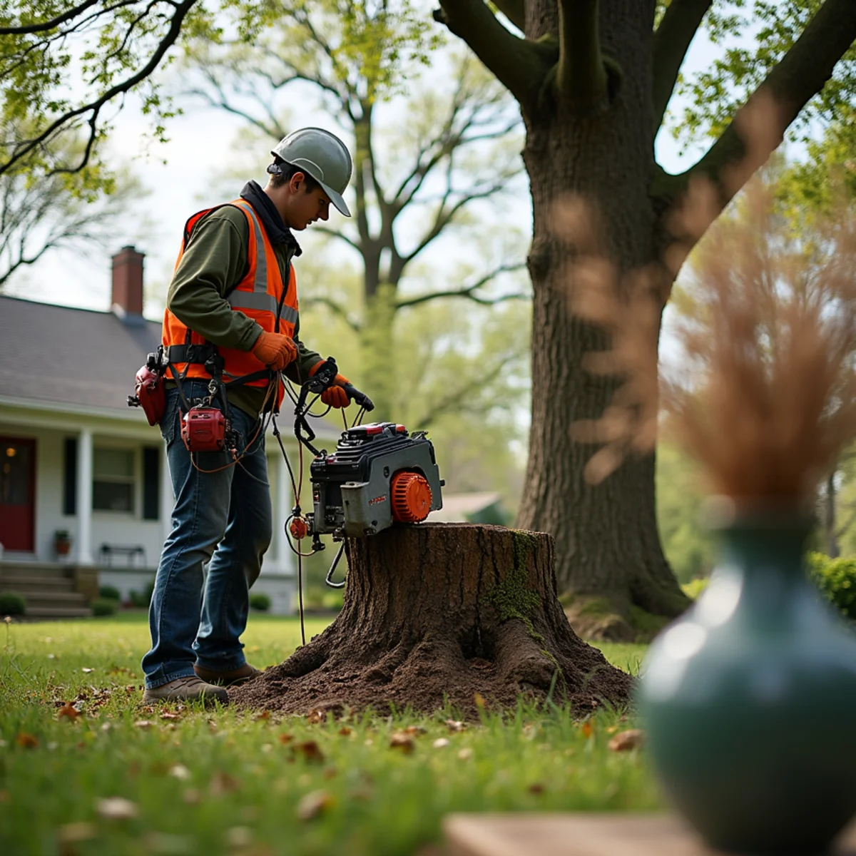 Professional tree removal and stump grinding work in Forsyth Illinois