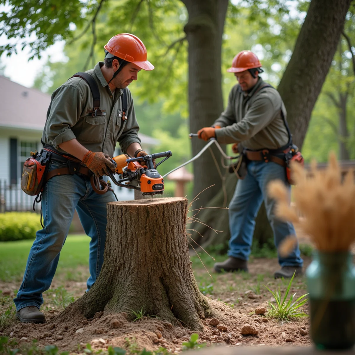 Professional tree removal and stump grinding work in Girard Illinois