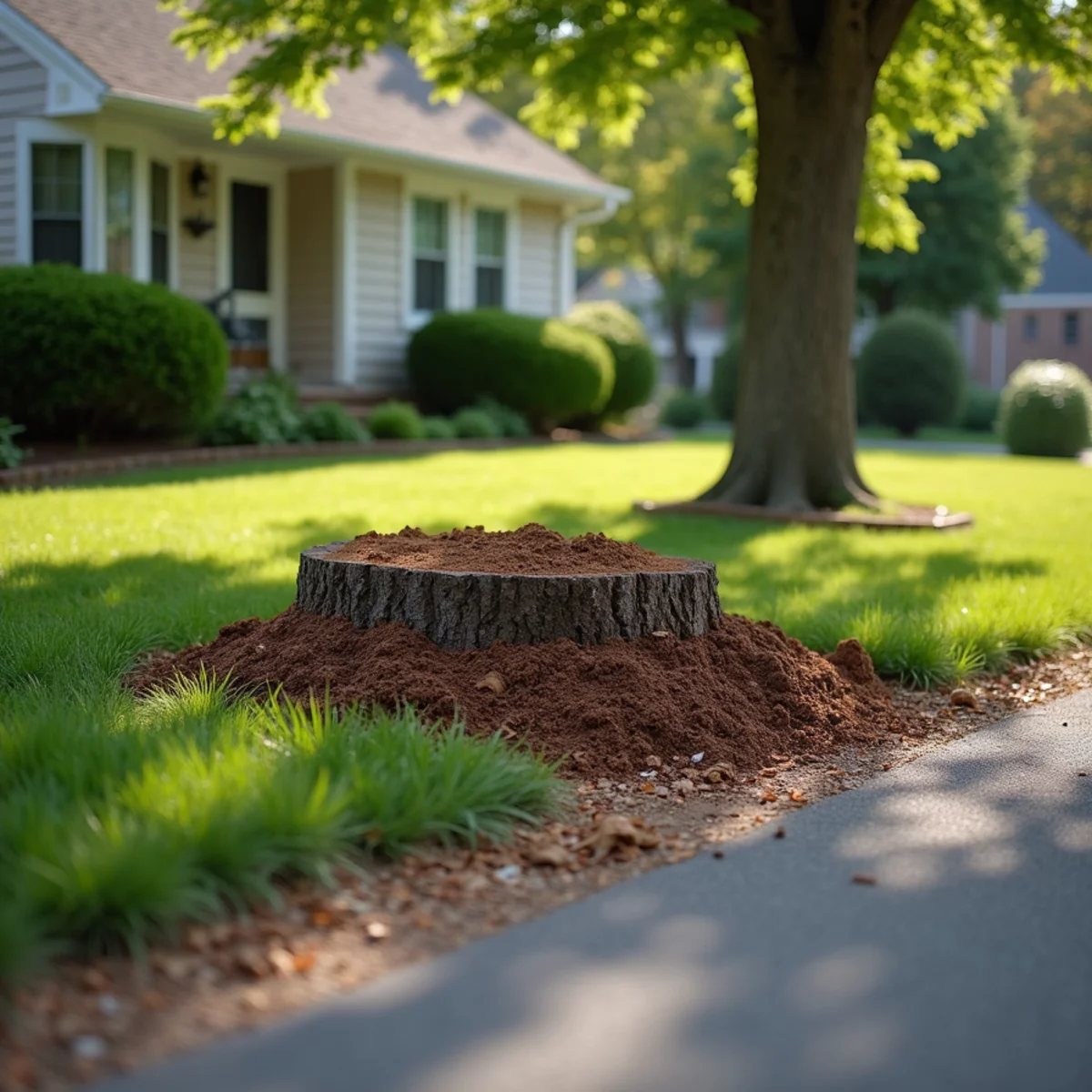Immaculate site cleanup and restored lawn after tree care in Jerome Illinois