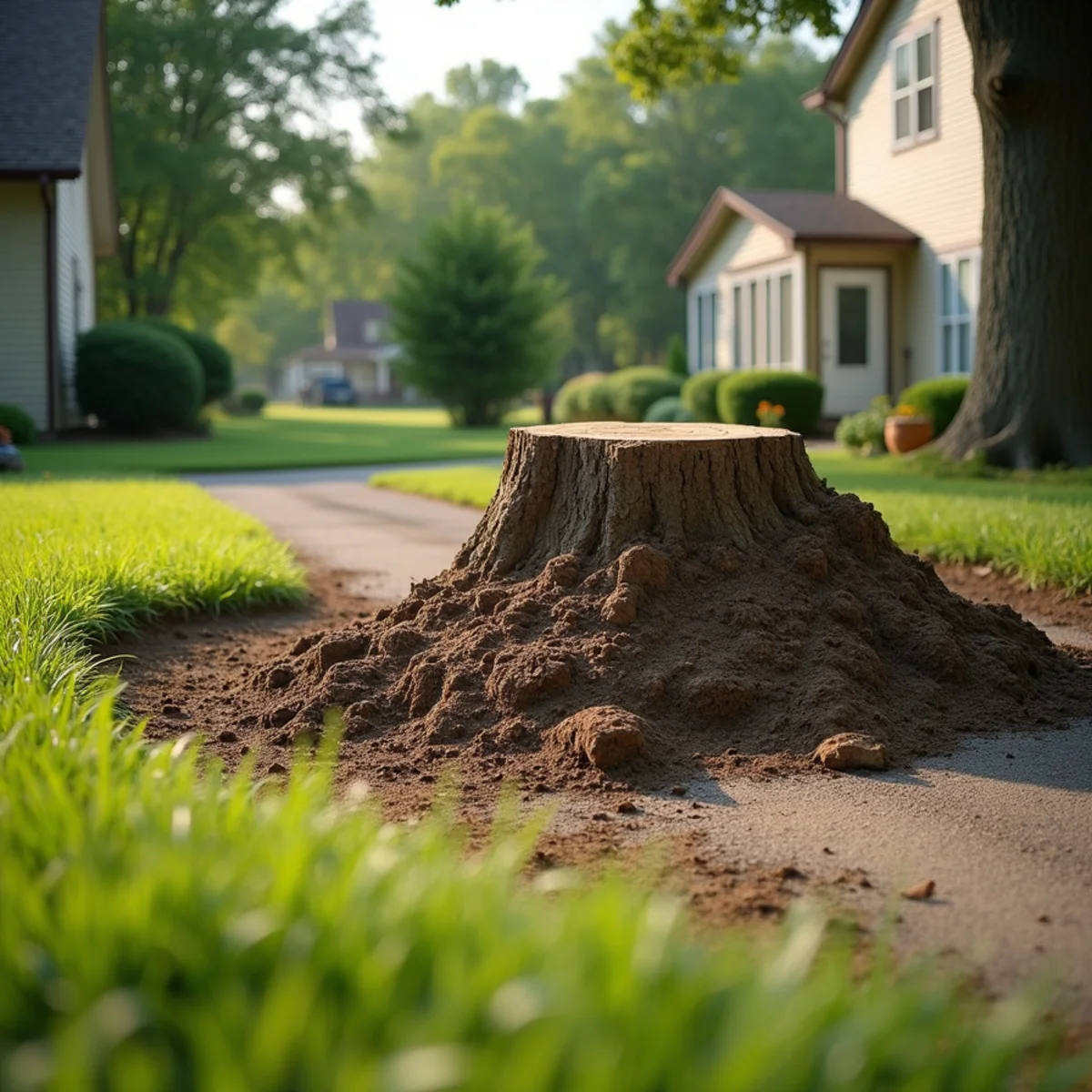 Immaculate site cleanup and restored lawn after tree care in Kincaid Illinois
