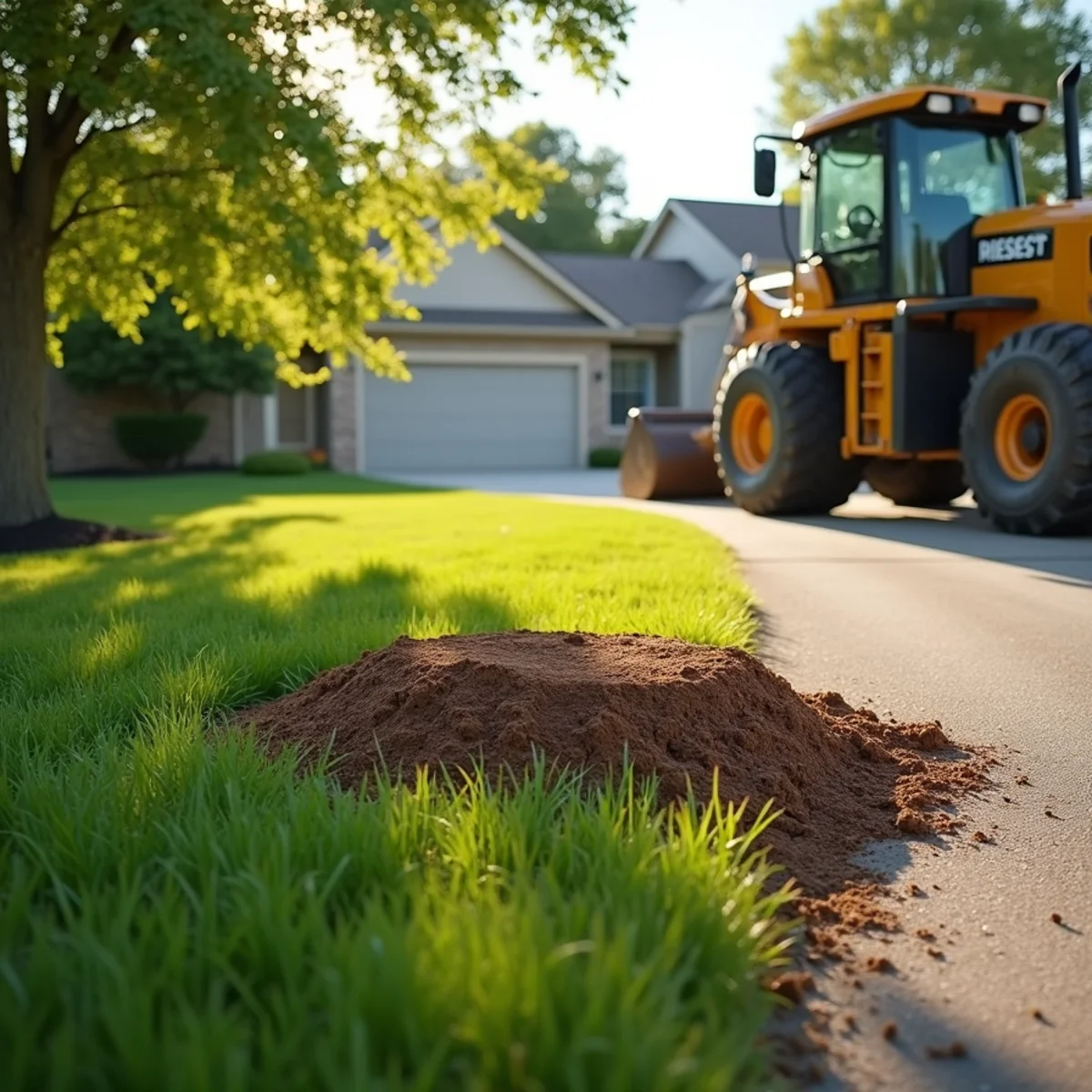 Immaculate site cleanup and restored lawn after tree care in Lincoln Illinois