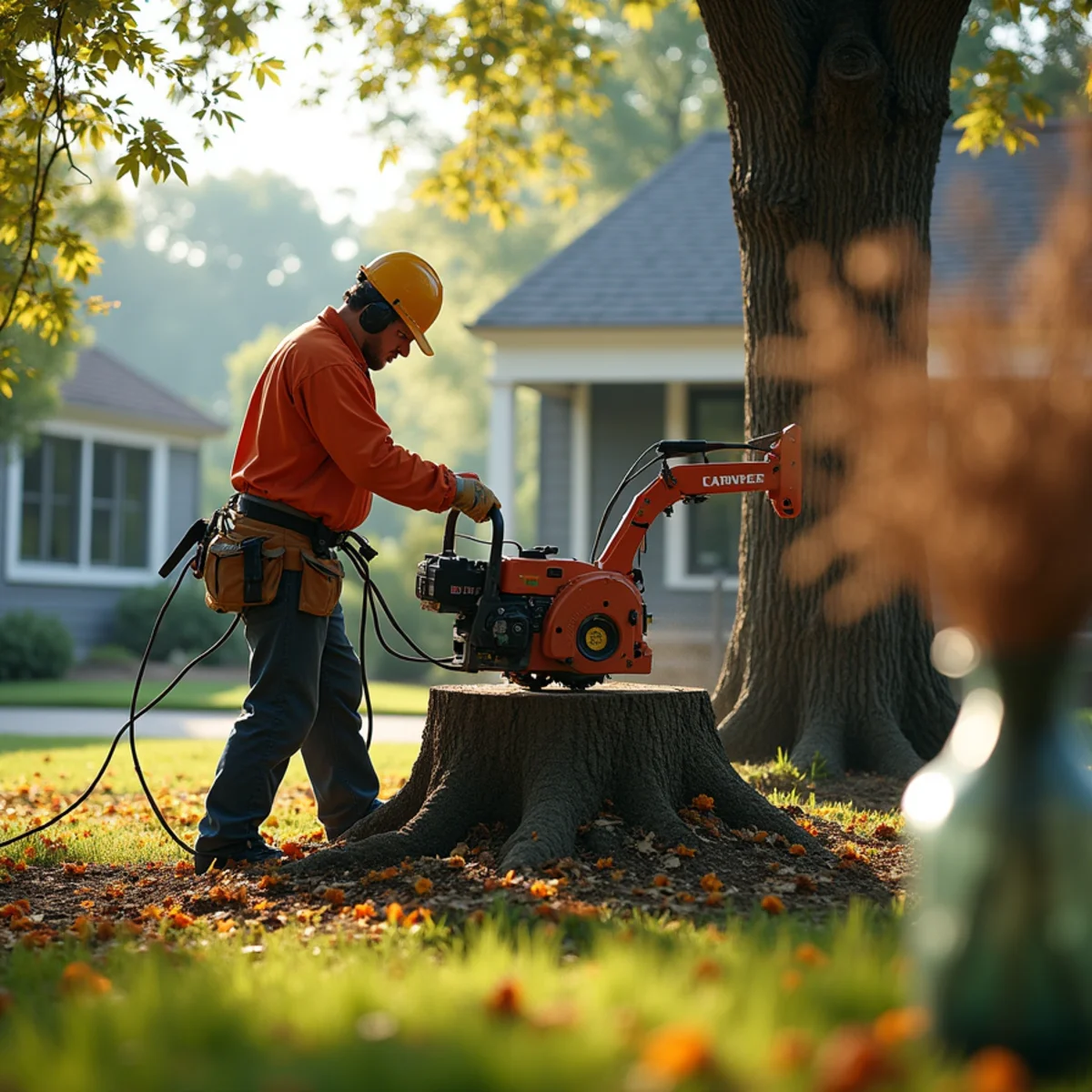Professional tree removal and stump grinding work in Macoupin County Illinois