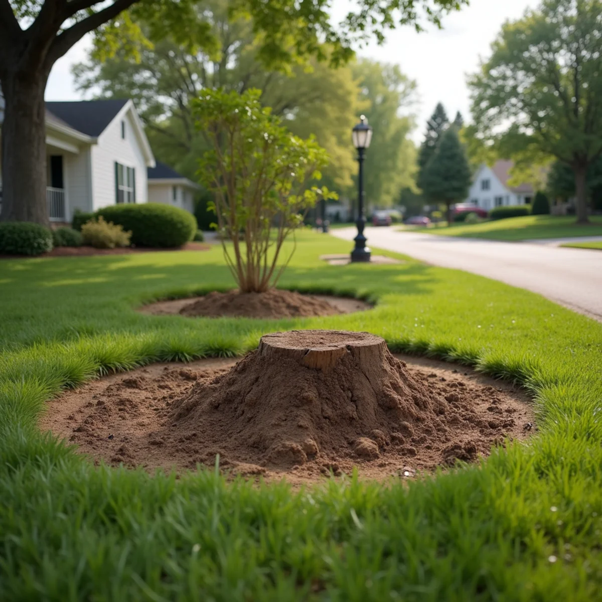 Immaculate site cleanup and restored lawn after tree care in Macoupin County Illinois
