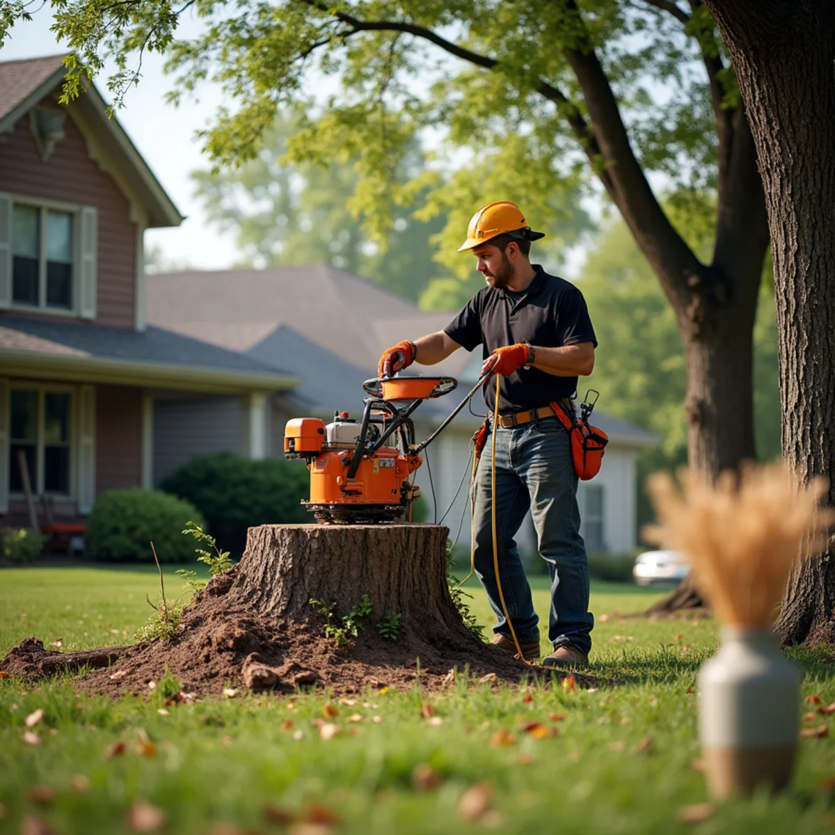 Professional tree removal and stump grinding work in Menard County Illinois