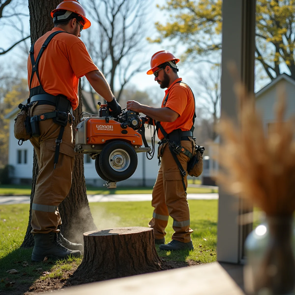 Professional tree removal and stump grinding work in Mount Pulaski Illinois