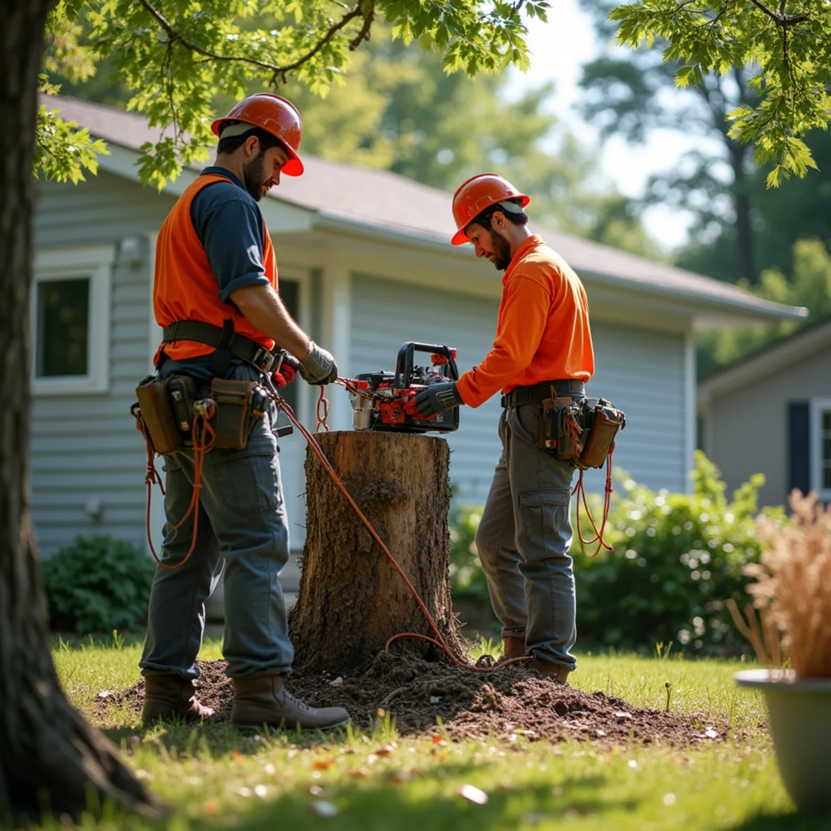 Professional tree removal and stump grinding work in Mount Zion Illinois
