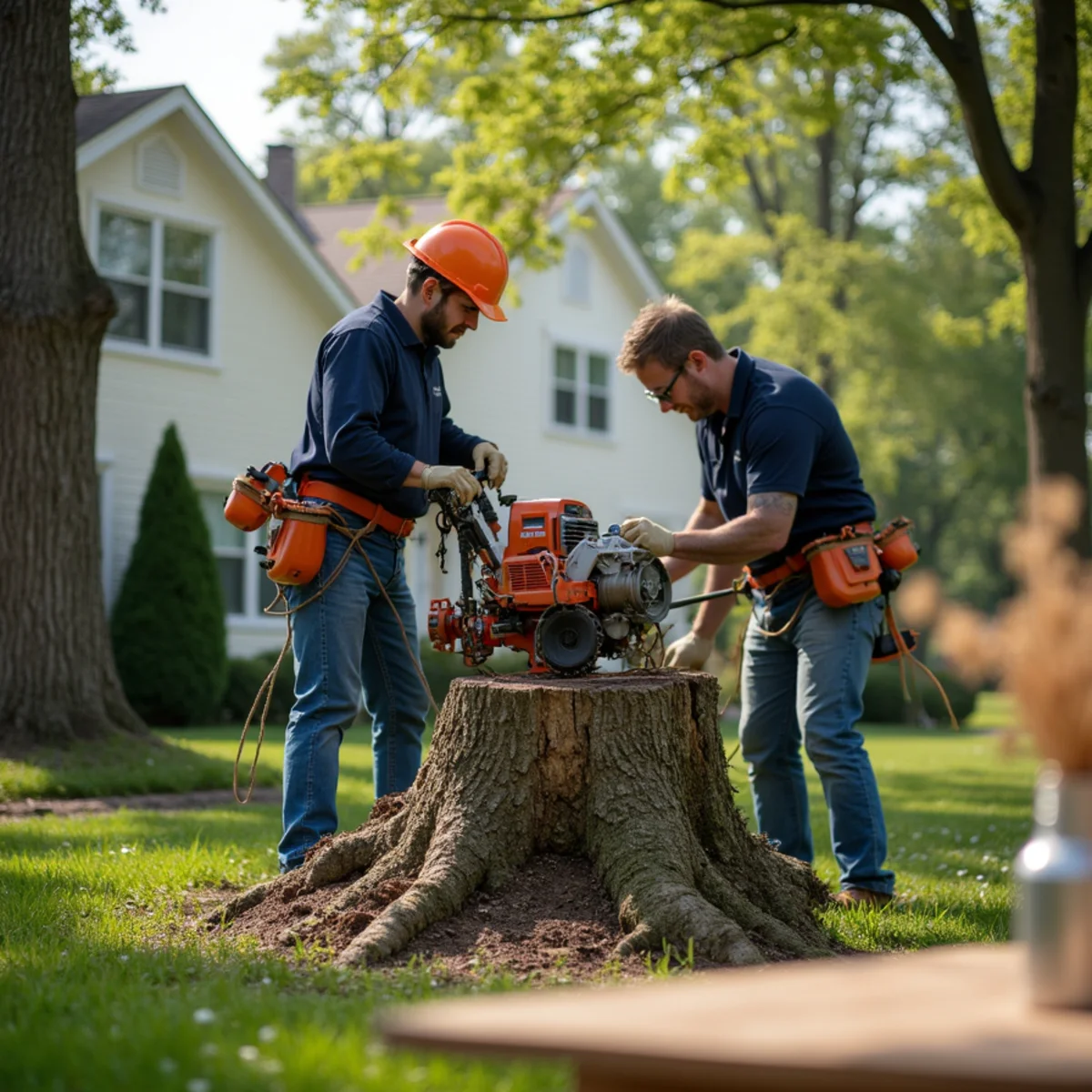 Professional tree removal and stump grinding work in New Berlin Illinois