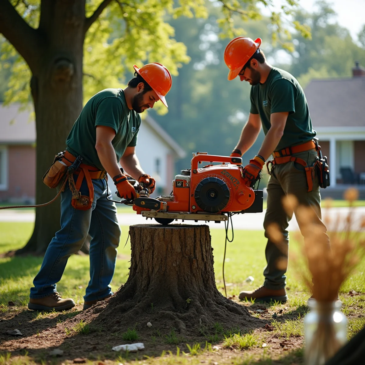 Professional tree removal and stump grinding work in Petersburg Illinois