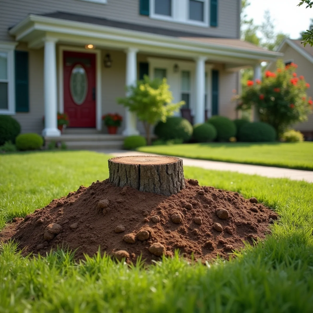 Immaculate site cleanup and restored lawn after tree care in Rochester Illinois