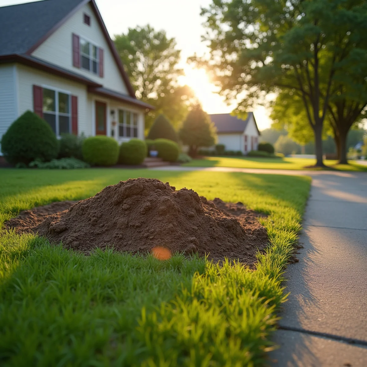 Immaculate site cleanup and restored lawn after tree care in Sherman Illinois