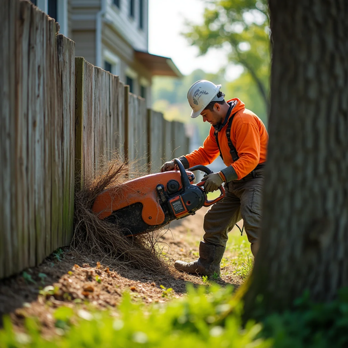 Commercial machinery executing Stump Removal & Cleanup in Central Illinois