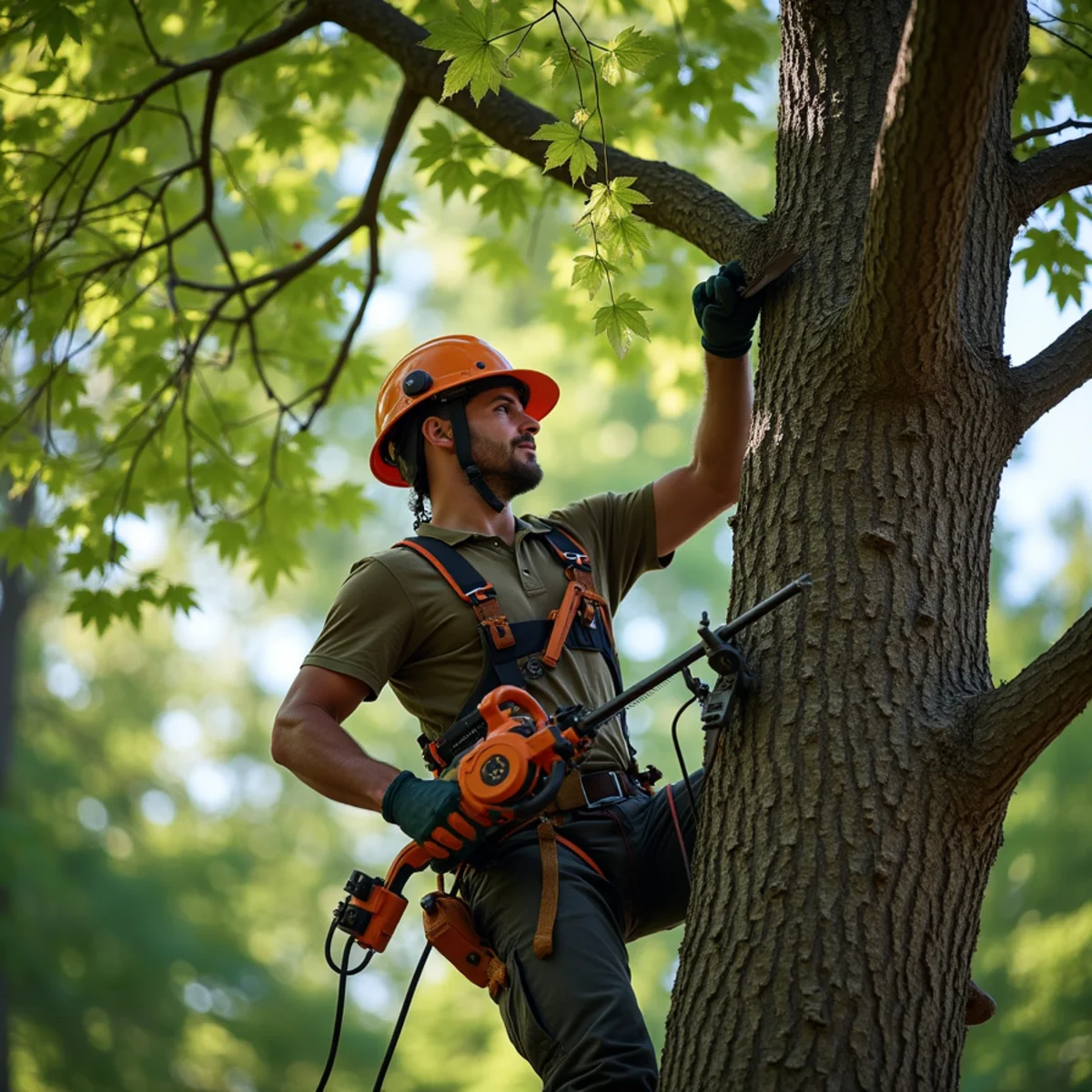 Commercial machinery executing Tree Trimming & Pruning in Central Illinois